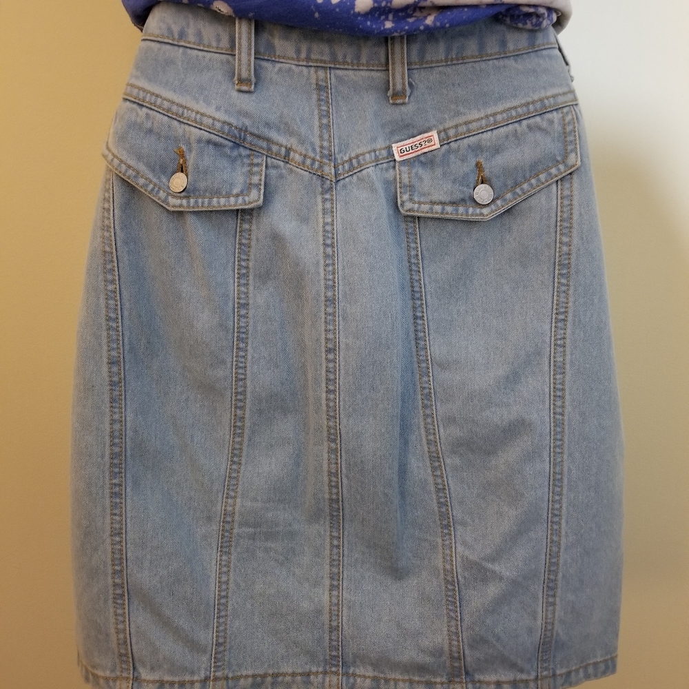 Guess Vintage Light Wash Denim Skirt